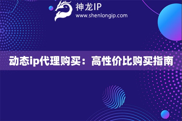 動態ip代理購買：高性價比購買指南
