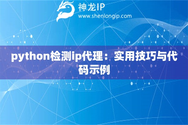 python檢測ip代理：實用技巧與代碼示例