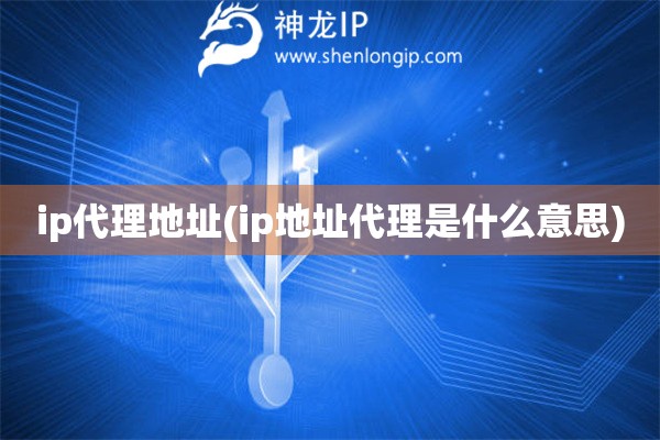 ip代理地址(ip地址代理是什么意思)